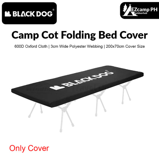 BLACKDOG by Naturehike Camp Folding Bed Cot Cover Accessories Add-on Part Bedspread 600D Oxford Cloth Universal 200x70cm Size Ultralight and Portable Foldable Black Dog Nature Hike