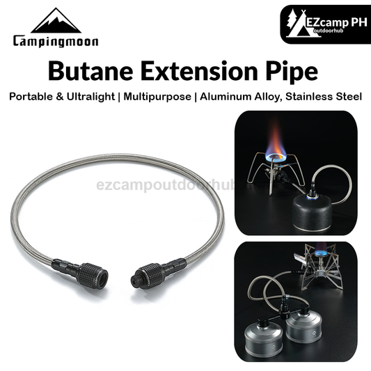 Campingmoon Butane Extension Pipe Black Screw Type Adapter Connector Tube Adaptor Canister Tank 50cm 100cm Hose Male Female For Outdoor Camping Fuel Gas