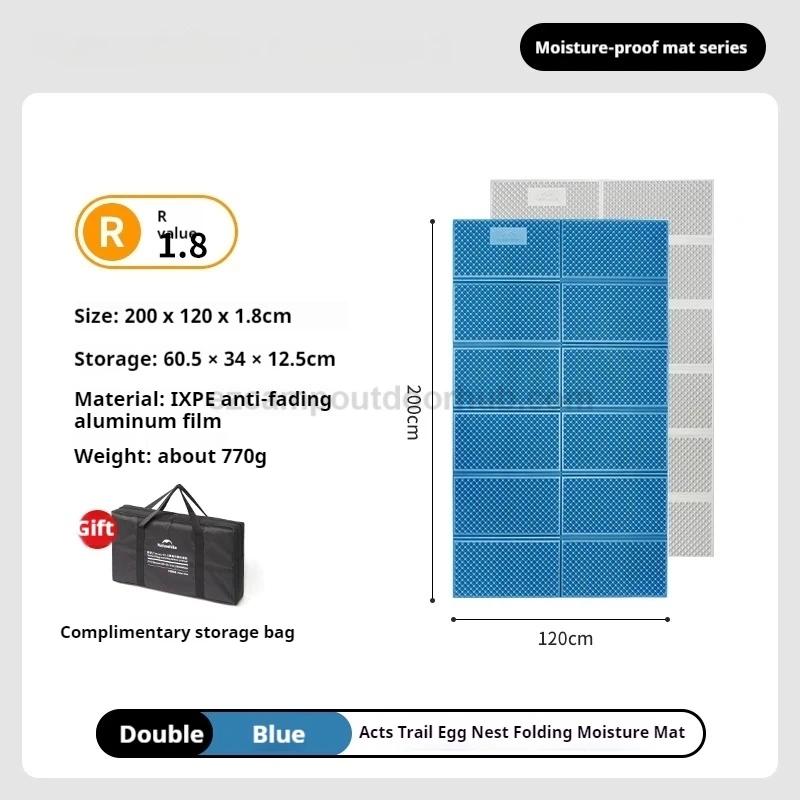 Naturehike R1.8 Egg Nest Mat Portable Ultralight Single Double Folding Widen Cushion Mattress Floor Mat Moisture-proof Sleeping Pad Outdoor Hiking