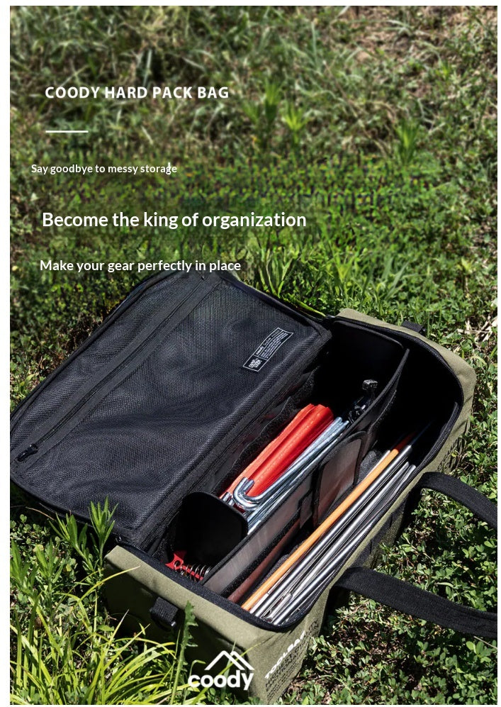 Coody TOOLBAG 11.7L Storage Bag Portable Heavy Duty Camping Tool Storage Bag Hard Pack Organizer For Tent Stakes Pegs Hammer & Outdoor Equipment