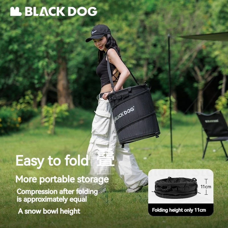 BLACKDOG Multi-Functional Bucket Bag 40L Capacity Outdoor Portable Ultralight Folding Round Clothes Bag Sundry Storage Box Hiking Camping Picnic Beach Travel  Heavy Duty Original Black Dog