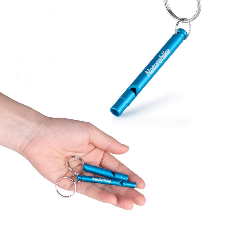 Naturehike Portable Aluminum Alloy Emergency Survival Whistle Hanging Keychain Short and Long Key Chain Pito Camping Outdoor Hiking Mountaineering