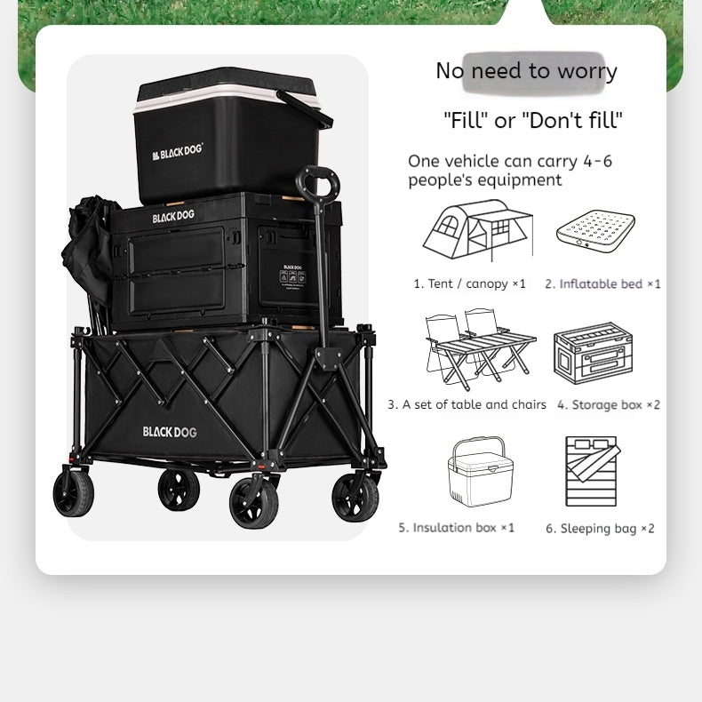 Blackdog HIGHLAND WAGON Camping Cart Portable Lightweight Foldable