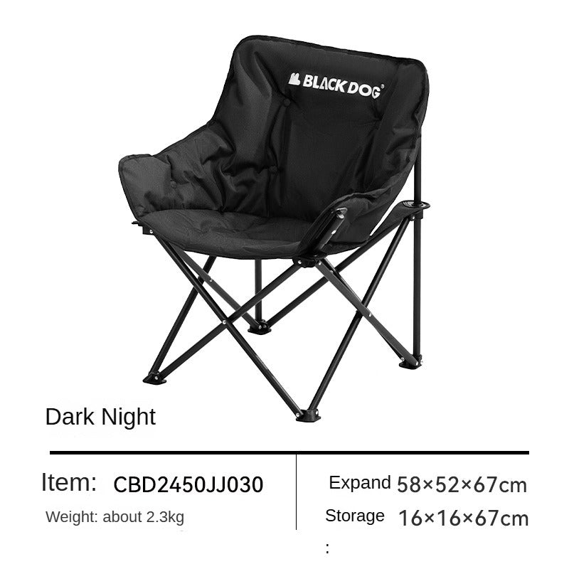 BLACKDOG FLOATING MOON PRO Foldable Black Chair Outdoor Portable Folding Ultralight Stool Chair Armchair 120kg Max Load Camping Fishing Picnic Travel
