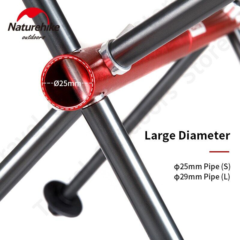 ( MINOR FLAW ) Naturehike YL05 Outdoor Ultralight Folding Chair 1.1kg Aluminum Alloy Support up to 150kg Max Load Beach Moon Chair Camping Hiking