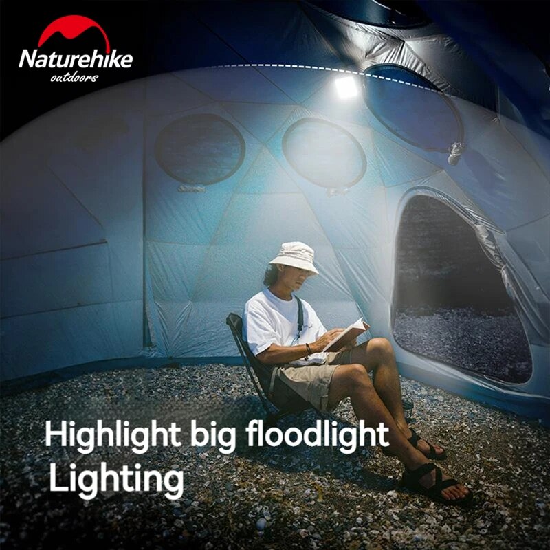 Naturehike MOONLIGHT PLUS High Power Camping Lamp Tent Lantern 11000mAh Battery LED Light 1100 Lumens 20W Flashlight USB Powerbank Waterproof IP54