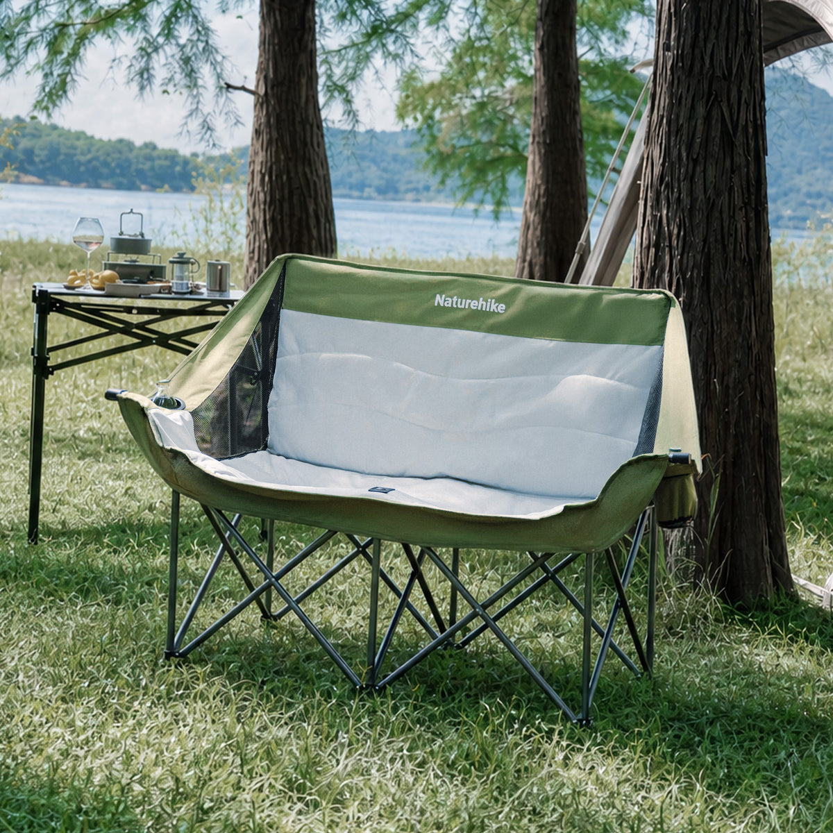 Naturehike COMFORT MAX Double Folding Chair Camping Portable Soft Padded Cushions 240kg Max Load