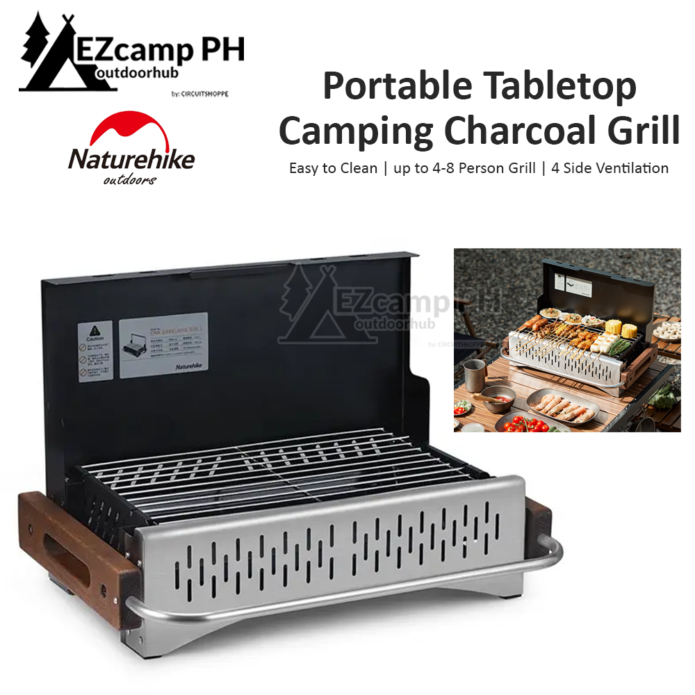 Naturehike x N Series Tabletop Portable Charcoal Grill Camping Ultralight Foldable Cooking Burner Easy to Clean and Carry Folding BBQ Stove Barbecue