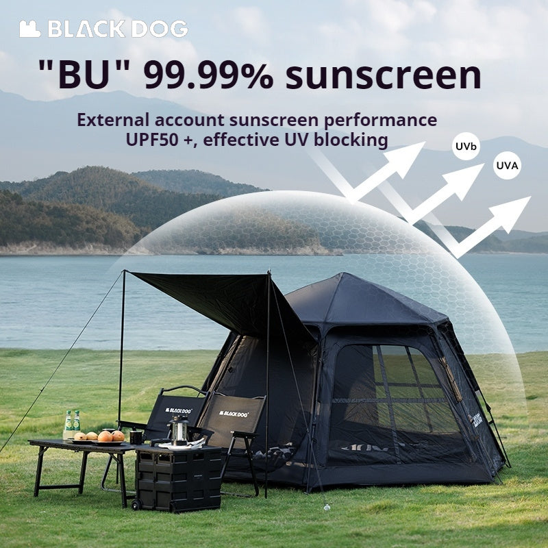 BLACKDOG Six Dome Hexagonal Automatic Tent Portable Lightweight Hexagon One-touch Automatic Quick-open Tent Waterproof Cabin Windscreen House