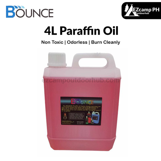 BOUNCE 4L Paraffin Oil Multipurpose Refined Odorless Non Toxic Burn Cleanly For Home & Industrial Use