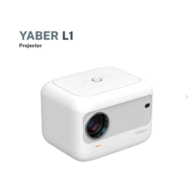 Yaber Projector L1 Mini Portable Lightweight Home Cinema 720P Electric-Focus With Wi-Fi 6 Bluetooth 5.2 And 5W Speaker Smart System And Built-in Apps