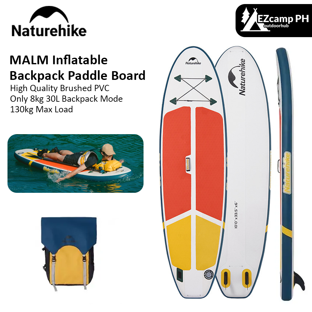 Naturehike MALM Water Sports Surfboard PVC Material Standing Paddleboard Eva Antiskid Inflatable Beach Paddle Surf Board With Knapsack Portable Backpack Surfing Nature Hike