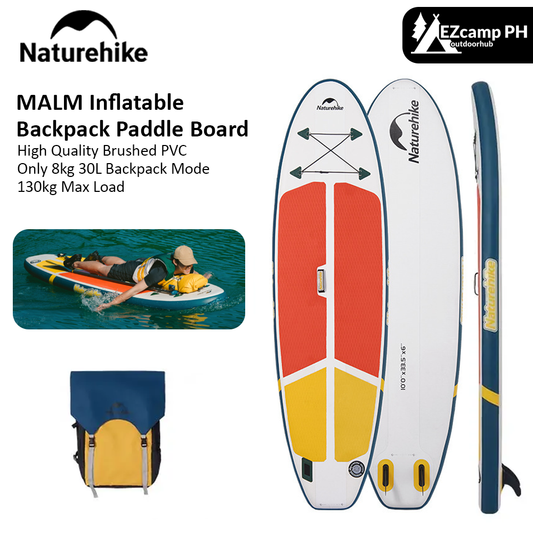 Naturehike MALM Water Sports Surfboard PVC Material Standing Paddleboard Eva Antiskid Inflatable Beach Paddle Surf Board With Knapsack Portable Backpack Surfing Nature Hike