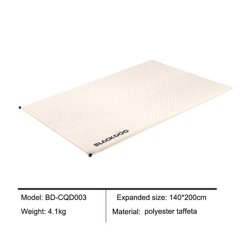 BLACKDOG Atomatic Inflatable Cushion 5CM Thick Foam Auto Self Inflate Single Double Camping Sleeping Pad Mattress Bed Tent Mat Comfortable Black Dog