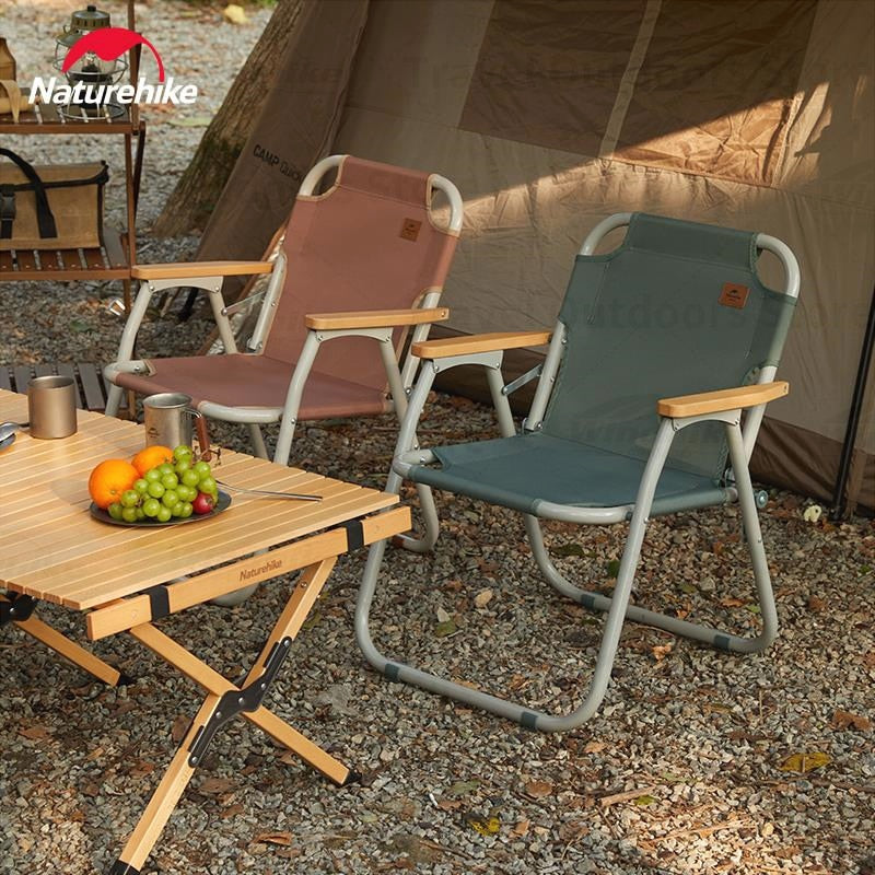 Naturehike Outdoor Fishing Leisure Chair TO04 Portable Camping Folding Chair Ultralight Aluminum Tube Square Chair