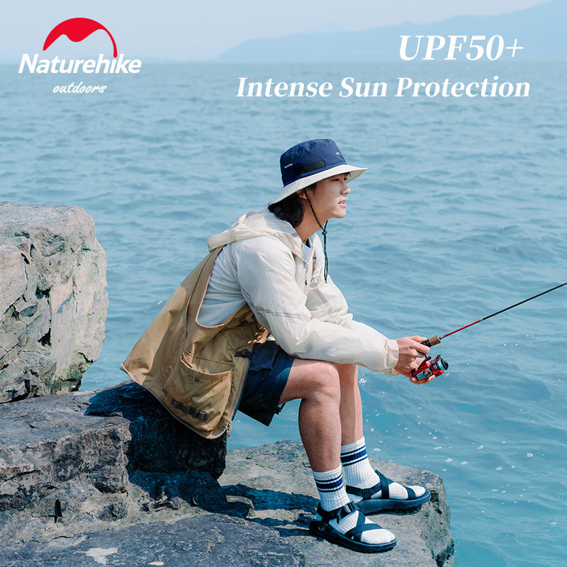 Naturehike Sun Protection Fisherman Hat Portable Lightweight Bucket Caps Panama Hat Camping Hiking Anti-UV Sun Caps Fishing Trekking Water Resistant