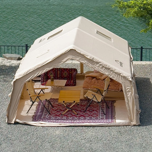 Coody AIR 13.6 Premium Cabin Inflatable Air Tent 6-8 Persons Outdoor Camping 13.6m² Interior Space Waterproof Black Vinyl Coated Sunscreen Rain Cover