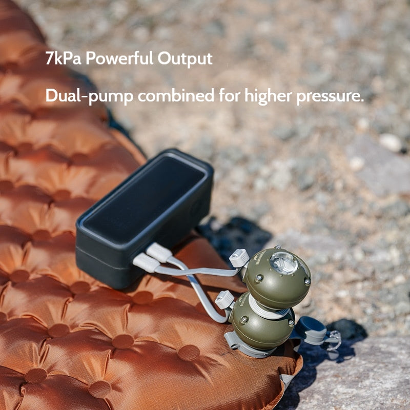 Naturehike Lightweight Air Pump Portable Multi-functional Inflatable Pump Mini Electric Air Pump 2-in-1 Quick Inflation Deflation Outdoor Camping