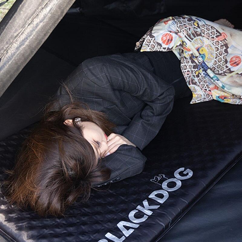 BLACKDOG Atomatic Inflatable Cushion 5CM Thick Foam Auto Self Inflate Single Double Camping Sleeping Pad Mattress Bed Tent Mat Comfortable Black Dog