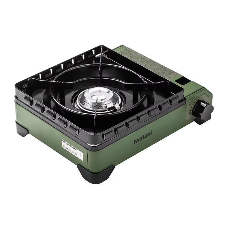 Iwatani Tough Maru Cassette Stove Portable Lightweight Butane Canister Stove with Integrated Double Windshield With Storage Case Made in Japan Toughmaru