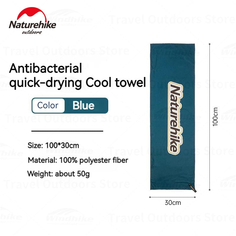 Naturehike Fitness Sports Fast Dry Absorbent Portable Ultralight Towel 100*30cm Quick Drying Gym Sweat Beach Swimming Bath Hand Face Anti-Bacterial