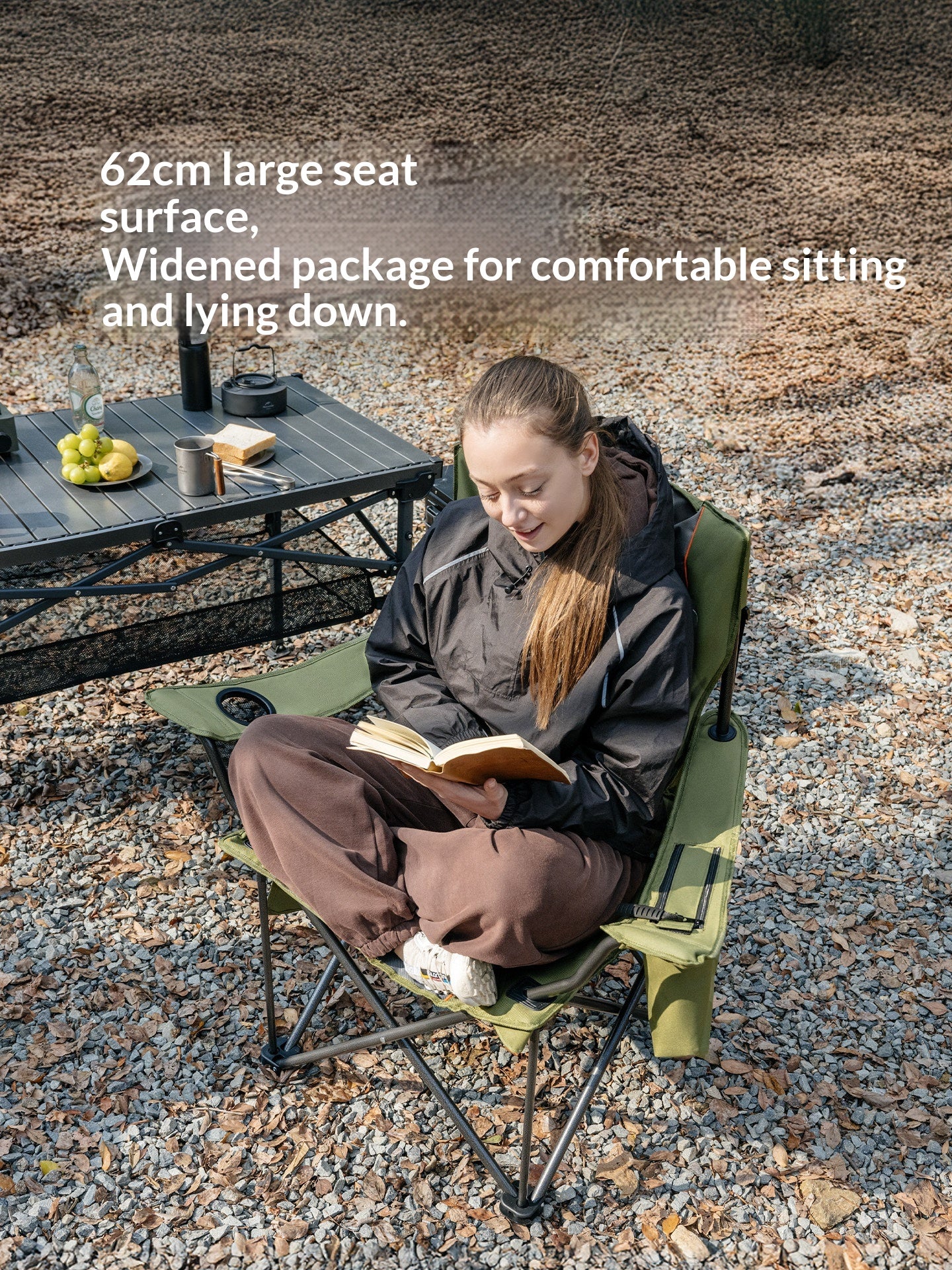 Naturehike COMFORT MAX T01 Folding Chair Portable 2pcs Set Directors Widened Seat Cotton Foam Padded Relax Load Bearing 150kg Outdoor Camping Beach