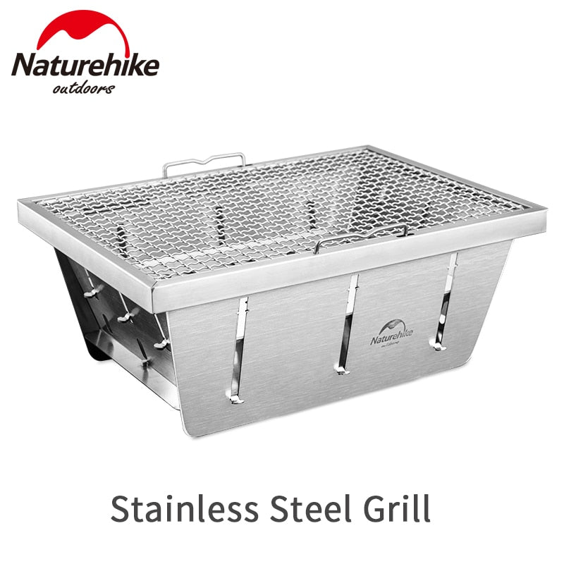 Naturehike IGT Compatible Large Small Table Integrated Grill 1 / 2 Unit IGT Standard Sized 201 301 Stainless Steel Portable Folding Charcoal BBQ Burner Foldable Outdoor Camping Glamping Nature Hike