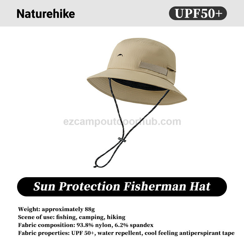 Naturehike Sun Protection Fisherman Hat Portable Lightweight Bucket Caps Panama Hat Camping Hiking Anti-UV Sun Caps Fishing Trekking Water Resistant