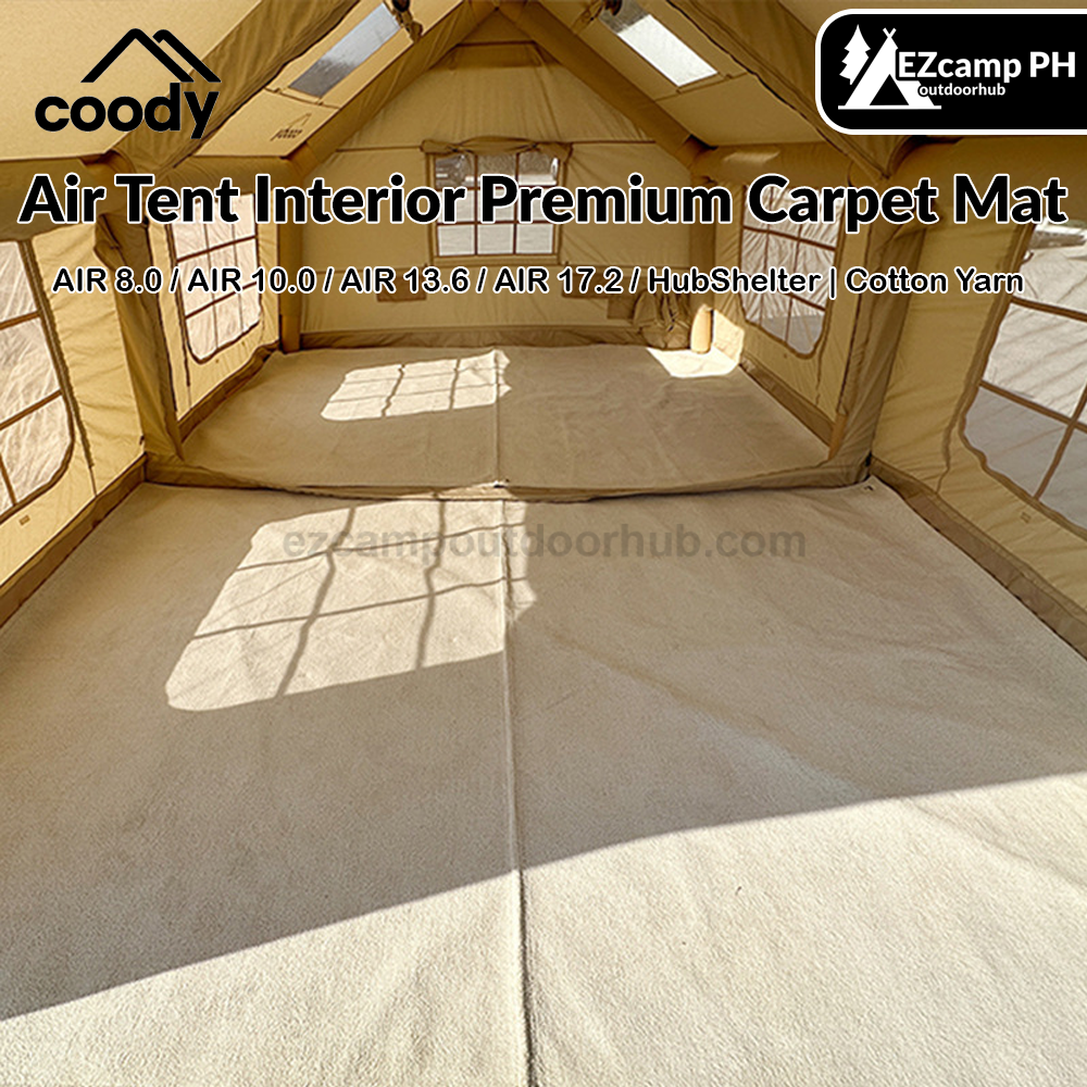 Coody Air Tent Interior Premium Carpet Mat Portable Multipurpose Tent Specific Carpet Solid Color Style Blanket Moisture-proof Cotton Yarn