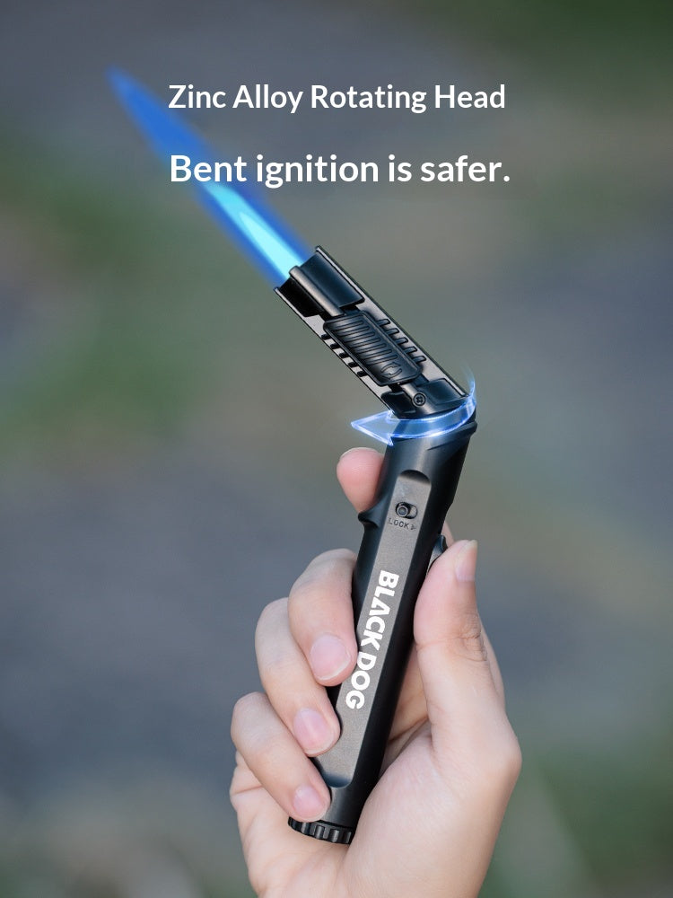 Blackdog BLAZE X Tactical Igniter Portable Lightweight Handheld Black Torch Lighter Blow Torch Gun Rotating Head Windproof Outdoor Camping