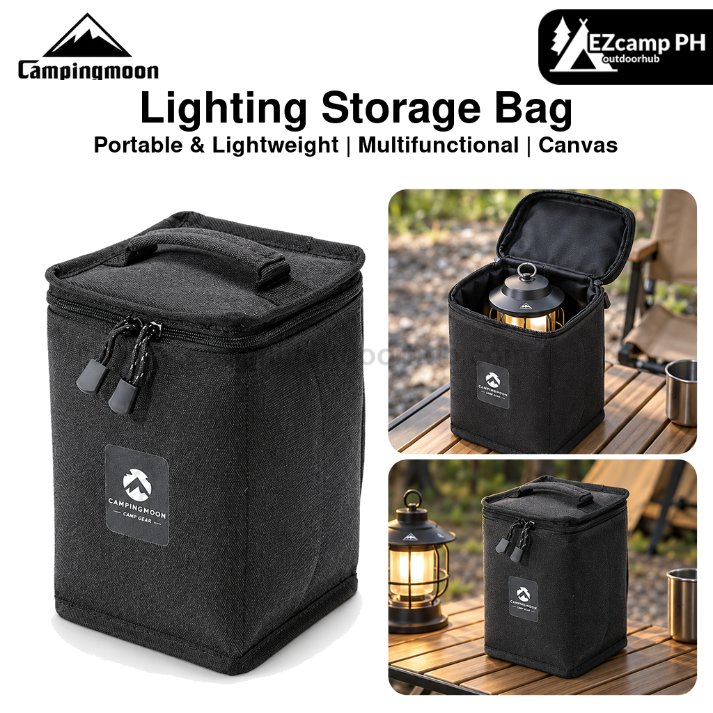 Campingmoon Lighting Storage Bag Multifunctional Large Canvas Lighting Tote Bag Lantern Gas Lamp Shockproof Bag Stove Flat Gas Canister Outdoor