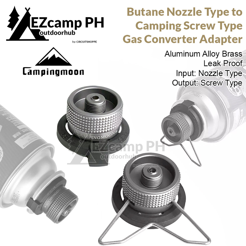 Butane Conversion Adapter CAMPINGMOON Butane Gas Converter Adapter Nozzle Type Canister Tank ...