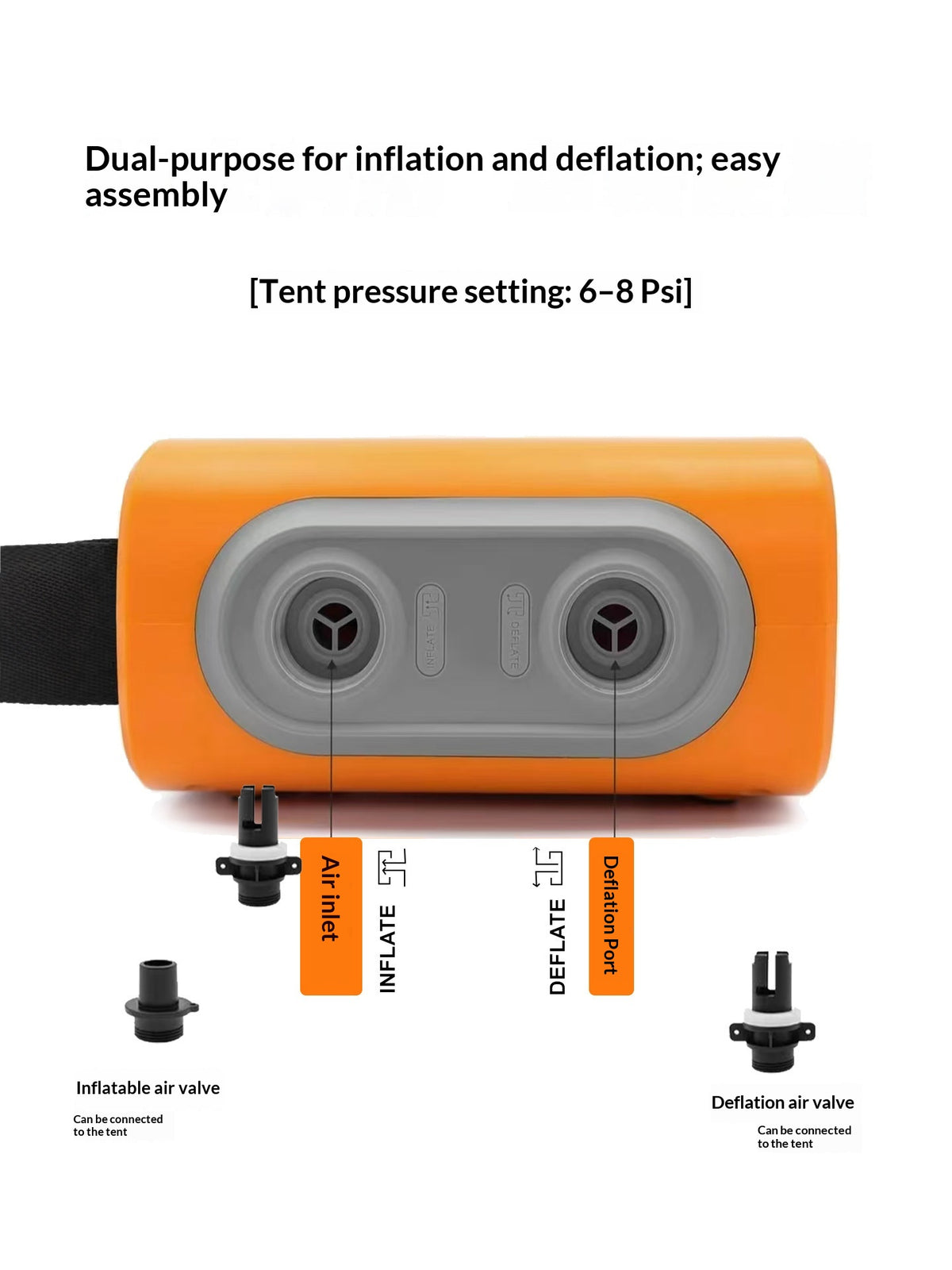 Coody GR-133P Lite Air Inflatable Tent Pump Wireless Electric Automatic USB C Charging 22PSI Max