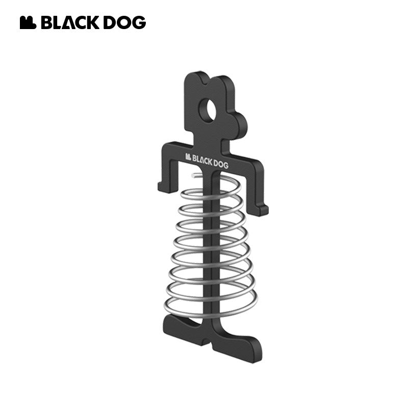 BLACKDOG Floor Spring Nail Outdoor Portable Lightweight Aluminum Alloy Fishbone Nails With Spring Windbreak Nail Windproof Ground Spikes Tools Camping Hiking Travel Heavy Duty Original Black Dog