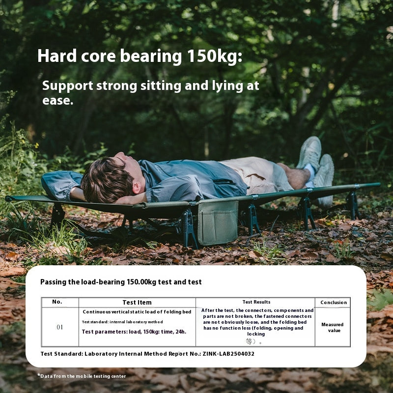 Naturehike XJC08 Camping Cot Ultralight 75cm Wide Sleeping Bed Mattress Leverage Lock Design Load Bearing Up To 150kg Outdoor Hiking Backpacking Survival Gear