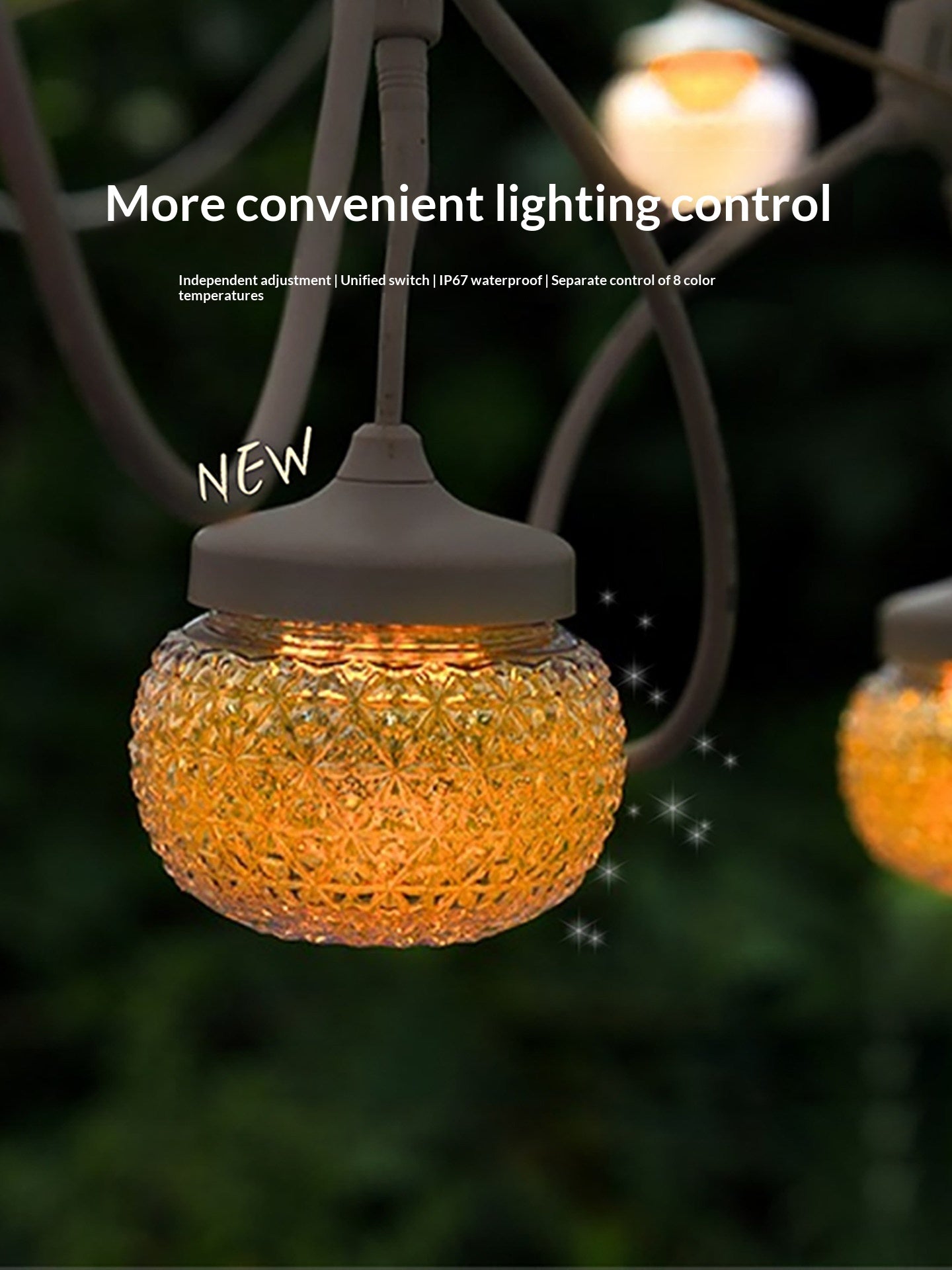 Coody GLOWNA String Light Smart Party Light Tent Camp Premium Atmosphere Ambient Lamps LED String Adjustable Color Temperature Strip Lantern Outdoor