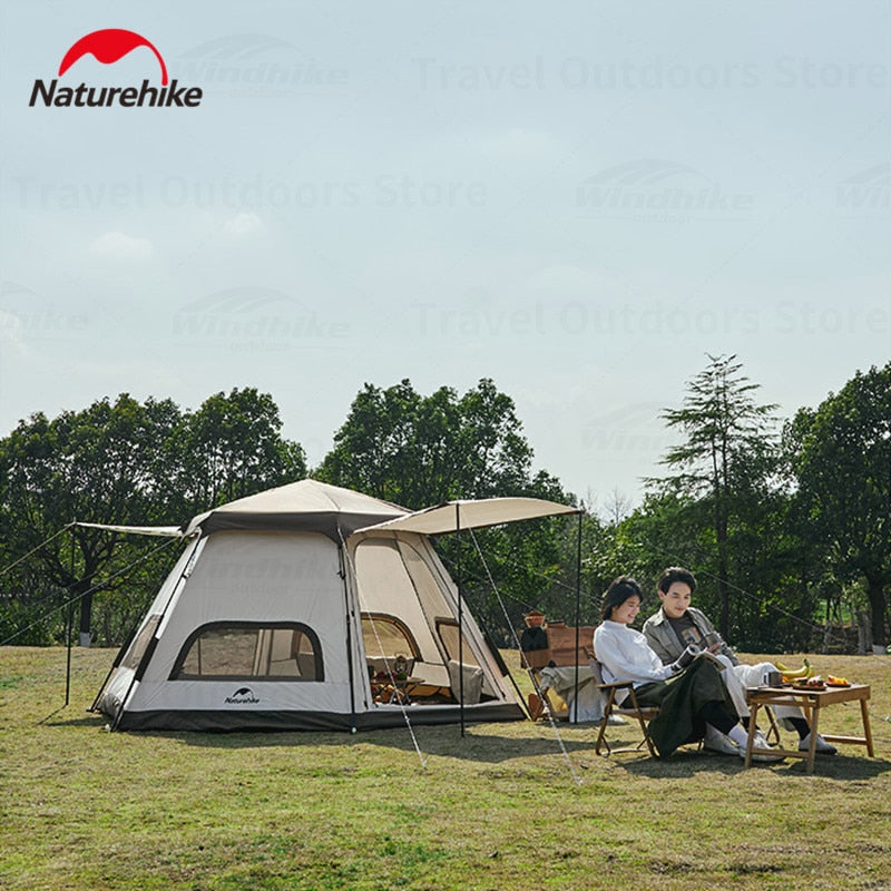 Naturehike HEXAGONAL Quick Built Automatic Camping Tent 4 Person 8.5m² ...