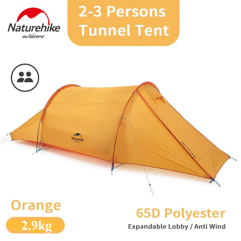 Naturehike CLOUD TUNNEL Camping Tent 2.6kg Ultralight for 2 Person ...