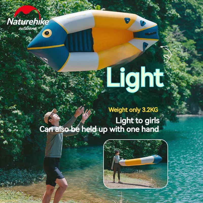 Naturehike LODE Backpack Inflatable Kayak 1-2 Person Ultralight Only 3.2/5.5kg Portable Storage Tear Resistance Outdoor Water Sports Canoe Boat