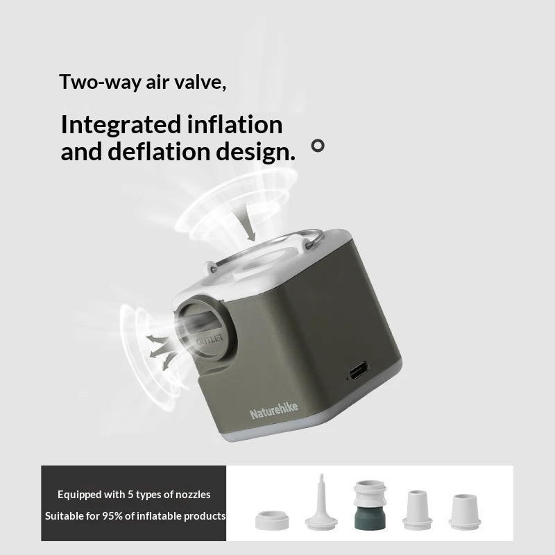Naturehike WIND AIR Outdoor Inflator Multi-Functional Mini Air Pump 4.5KPA LED Lighting Lamp Lantern For Inflatable Camping Equipment & Accessories