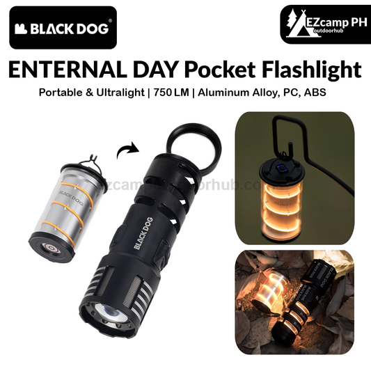 Blackdog ENTERNAL DAY Pocket Flashlight Portable Ultralight 2 in 1 Flashlight Lantern Detachable Atmosphere Lamp Waterproof LED Flash Light  USB C Charging