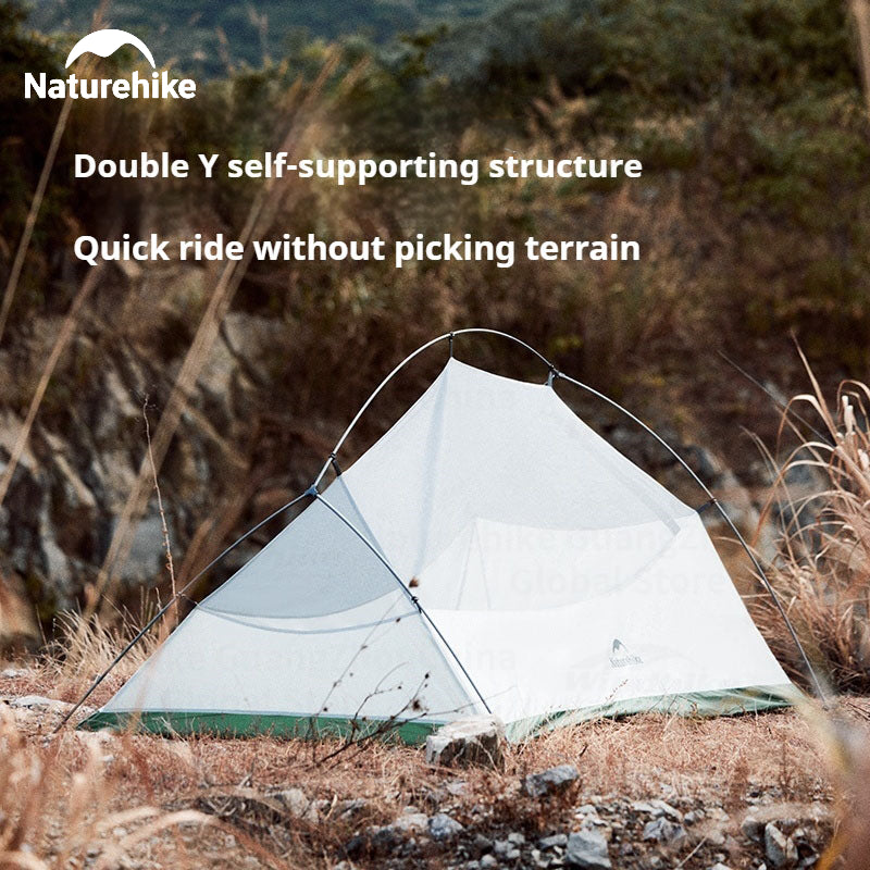 Naturehike Cloud Up Base Tent Portable Ultralight Double Layer 1-2 Person Sun Shelter Backpacking Tent Waterproof Windproof 210T Nylon Camping Outdoor Hiking Trekking Heavy Duty Original Nature Hike