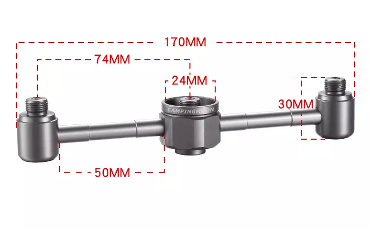 CAMPINGMOON Z26 Z33 Z34 Z35 Gas Tank Adapter Outdoor Connector Extension 3 4 5 Pins Splitter Stove Lamp Candle Like Lantern Light Accessories Adaptor For Screw Type Butane Fuel Canister Camping Hiking Beach Travel Original Camping Moon