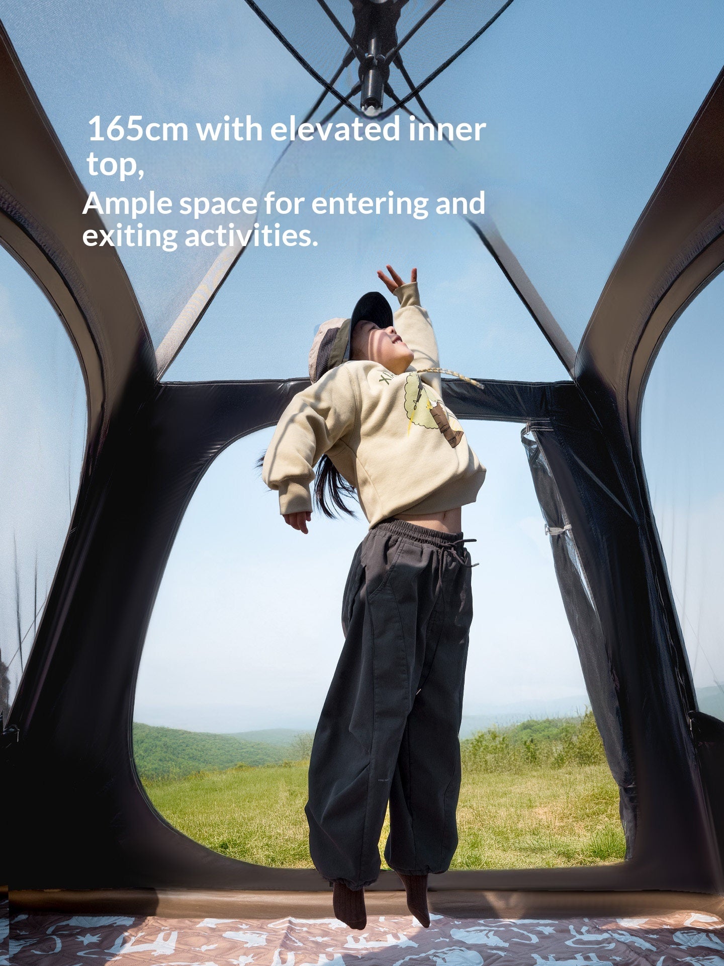 Naturehike ANGO 1BR/1LR Automatic Tent Fast Build Dome Style Tent Multiple Setting 1 Bedroom 1 Living Room for 4 Person Waterproof