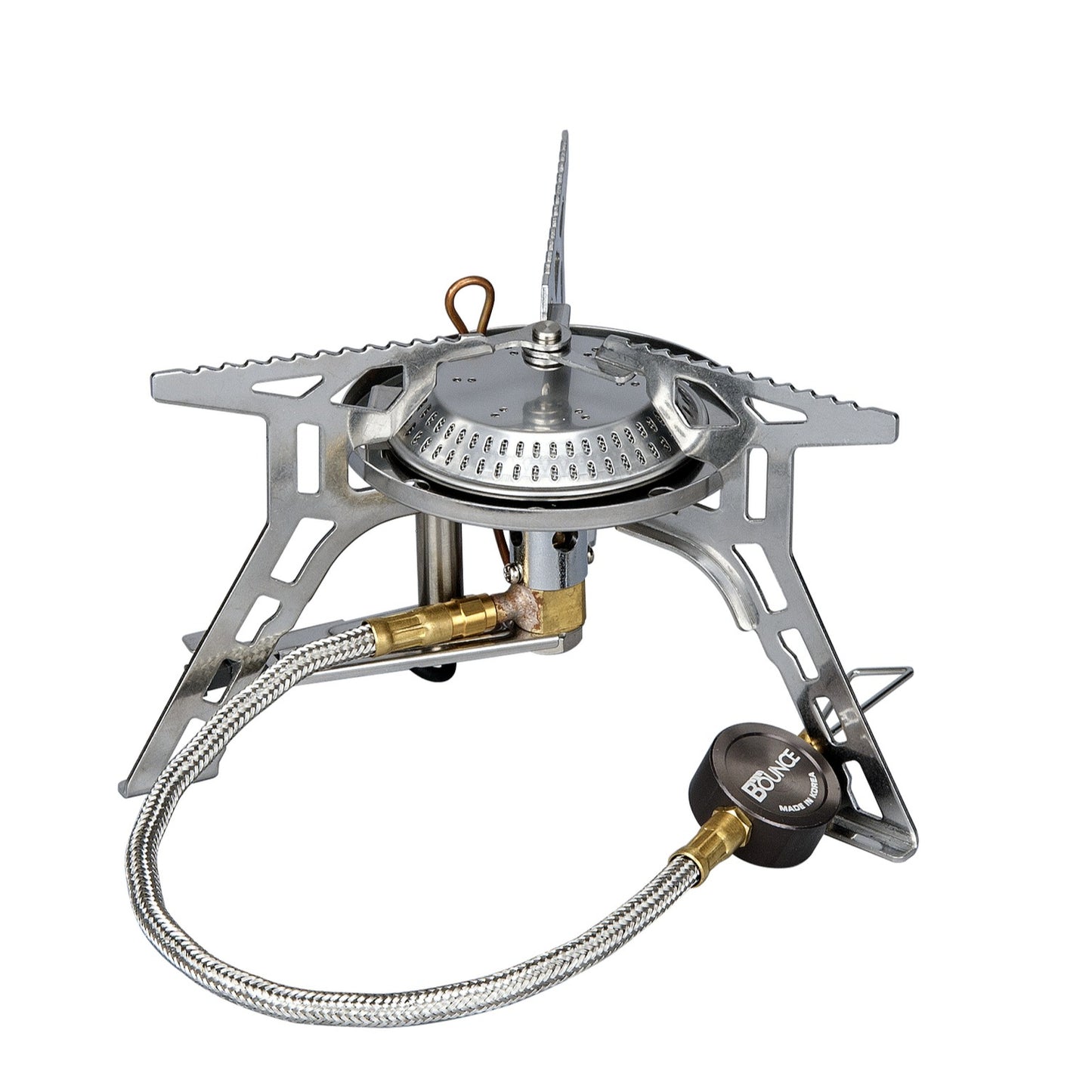 BOUNCE RINK Stove Outdoor Portable Ultralight Folding Hose For Screw Type Butane Burner 3KW High Firepower With Case Camping Hiking Travel Made in Korea