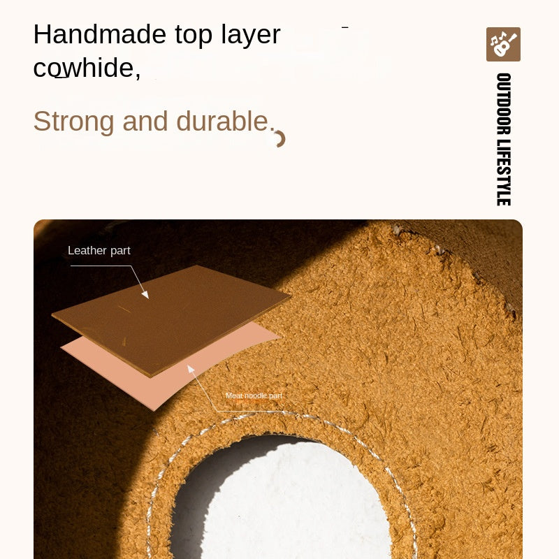 Mobi Garden Leather Gas Tank Sleeve Portable Ultralight 230G 250G 450G Vintage Protective Butane Canister Cover Screw Threaded And Nozzle Card Type Fuel Can