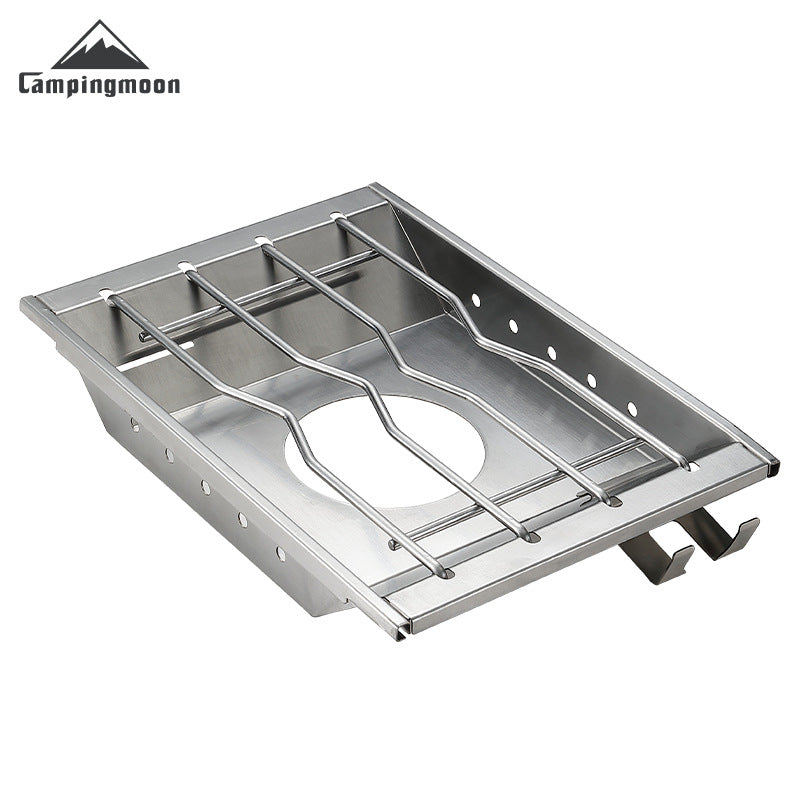 Campingmoon CK-25PG Korean Style IGT Rack Stainless Steel Windproof Butane Stove Plate Camping Table