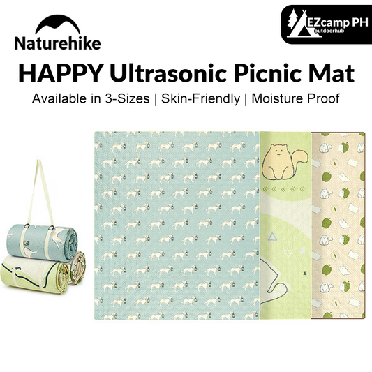 Naturehike HAPPY Series Ultrasonic Picnic Mat Camping Waterproof Moisture Proof 3-10 Persons Outdoor Beach Park Cushion Tent Sleeping Pad Eco-Friendly Cotton Blankets Nature Hike Village 6.0 13 Mat Add-on