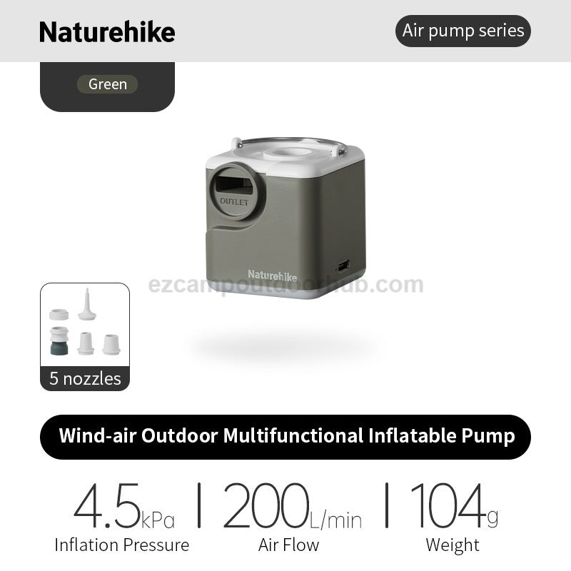 Naturehike WIND AIR Outdoor Inflator Multi-Functional Mini Air Pump 4.5KPA LED Lighting Lamp Lantern For Inflatable Camping Equipment & Accessories