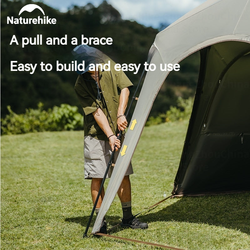 Naturehike CLOUD WORLD Series Hexagon Dome Modular Automatic Tent Canopy UPF12500+ Sunshade Windproof Waterproof PU5000+ Quick Open Tent Tarp Chimney